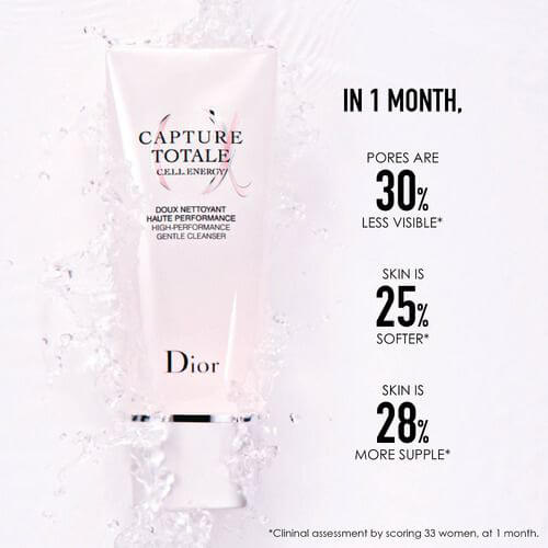 Dior Capture Totale Cell Energy High Performance Gentle Cleanser โฟมล้างหน้าทำความสะอาดอย่างล้ำลึกเพื่อผิวที่ดูเปล่งปลั่งและกระจ่างใส 